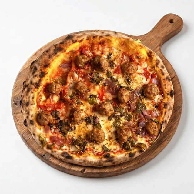 Sausage & Peppers Pizza.